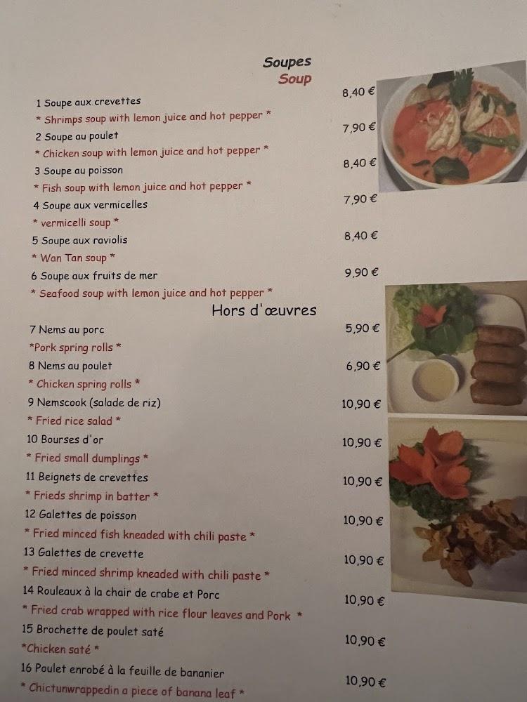 Baan Thaï - Menu Image 1